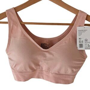NWT Jockey Seamfree Wirefree Back Smoothing‎ Light Support Pink Bralette Size L